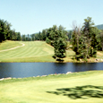 Golf course with lake